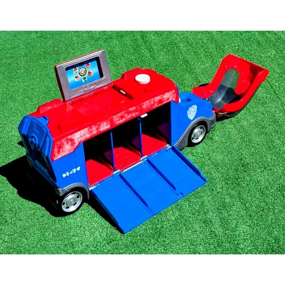 BROKEN for Parts Paw Patrol Mission Cruiser #14 Van Bus RV Toy Vehicle SALVAGE